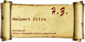 Halpert Zilia névjegykártya